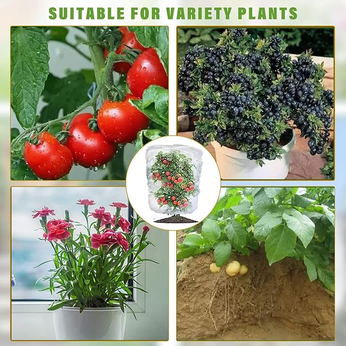 Drawstring Blueberry Netting for Bushes-(4 Pack 4.92×3.94Ft) - Easy Install Reusable Garden Netting, Protective Mesh for Fruit Trees & Tomato Plants, Blocks Birds, Squirrels & Insects