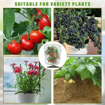 Drawstring Blueberry Netting for Bushes-(4 Pack 4.92×3.94Ft) - Easy Install Reusable Garden Netting, Protective Mesh for Fruit Trees & Tomato Plants, Blocks Birds, Squirrels & Insects