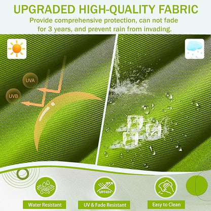 2/3 Seater Swing Replacement Cushion, Waterproof Porch Swing Cushions with Backrest, Thickened Bench Cushions for Outdoor Furniture, for Outdoor Patio Swing (Grass Green, 60 * 40 in)