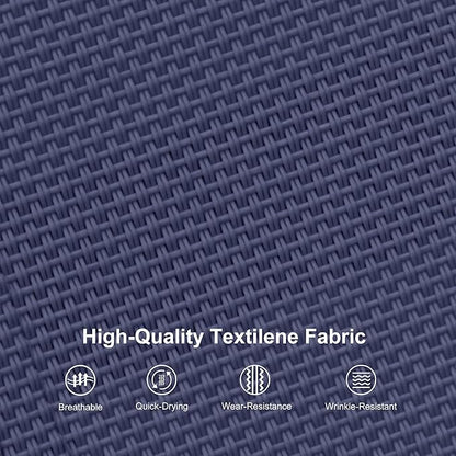 PURPLE LEAF Patio Chaise Lounge Set Outdoor Beach Pool Sunbathing Lawn Lounger Recliner Outside Tanning Chairs with Arm for All Weather Side Table Included Navy Blue