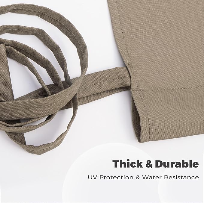 Universal Canopy Cover Replacement for 17x6.8 Ft Outdoor Pergola Structure, Garden Pergola Shade for Gazebo Patio Porch Balcony, Outdoor Waterproof Pergola Canopy Top(Cover Only) (Khaki)