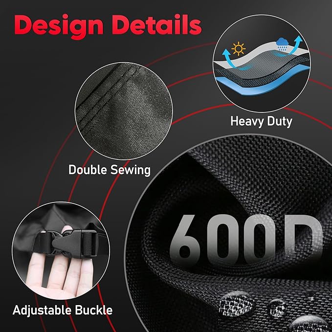 Zettum Patio Chair Cover - 600D Outdoor Waterproof & Heavy Duty, Lawn Lounge Deep Seat Furniture for Swivel, Wicker, Rocking, Single Sofa - 32 x 32 x 36 Inch