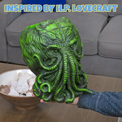 Toy Vault Cthulhu Planter Pot (11-Inch); Large Monster Resin Planter Inspired by H.P. Lovecraft