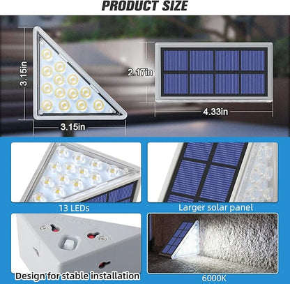 NIORSUN Solar Step Lights,24 Pack Cool White Solar Stair Lights Outdoor Waterproof IP67 Auto On Off,Solar Lights for Steps,Stair,Patio,Yard,Porch,Front Door,Sidewalk,Deck Decor