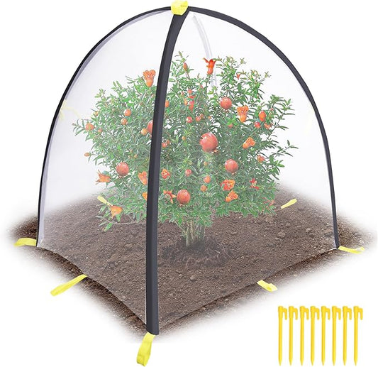 PURPLE STAR 1N 35 x35 x 39 Inch Insect Barrier Plant Tent Cover-Insect Bird Barrier Netting Mesh-Bug Guard Cover with Stakes for Protect Plants Fruits from Insect Bird Eating (1, L)