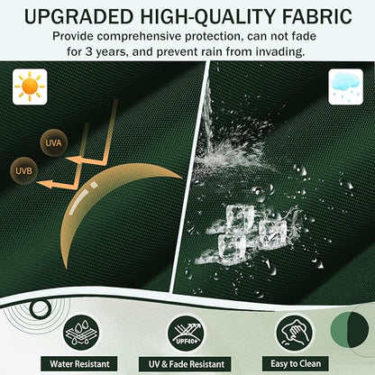 2/3 Seater Swing Replacement Cushion, Waterproof Porch Swing Cushions with Backrest, Thickened Bench Cushions for Outdoor Furniture, for Outdoor Patio Swing (Dark Green, 55 * 40in)