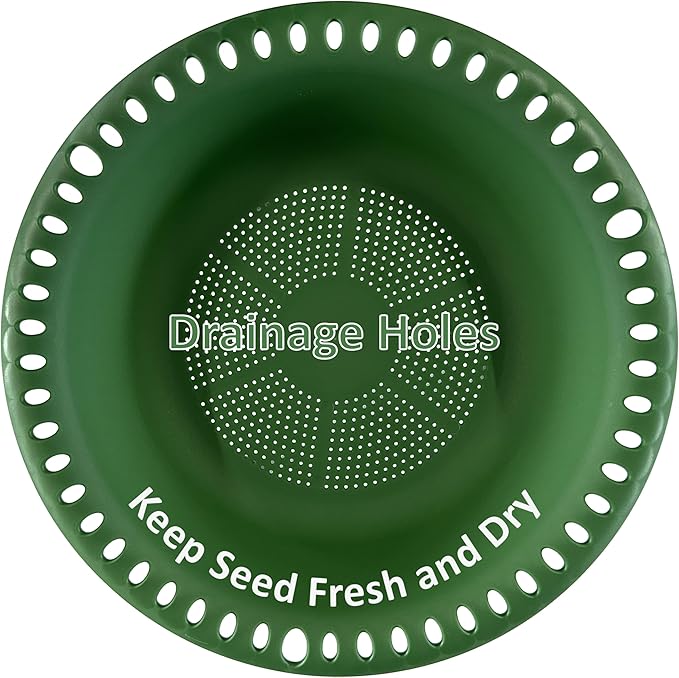 Hanging Bird Feeder Tray with Drainage Holes for Outside, Rugged Recycled Plastic Wild Bird Feeding Station (10 inch, Green)