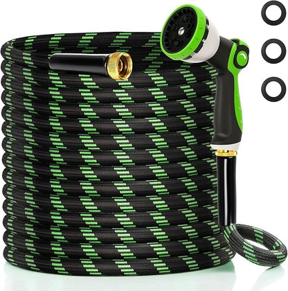 Garden Hose 75 ft Water Hose Flexible Non-Expandable Outdoor Heavy Duty Lightweight Leakproof Kink-free flex Watering Hose Pipe for 3/4 inch Fitting Yard Lawn Outside Car Wash