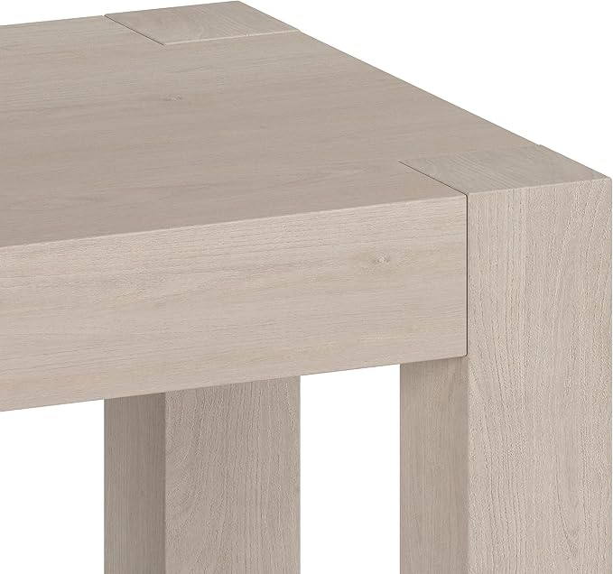Henn&Hart Langston 22" Wide Square Side Table in Alder White