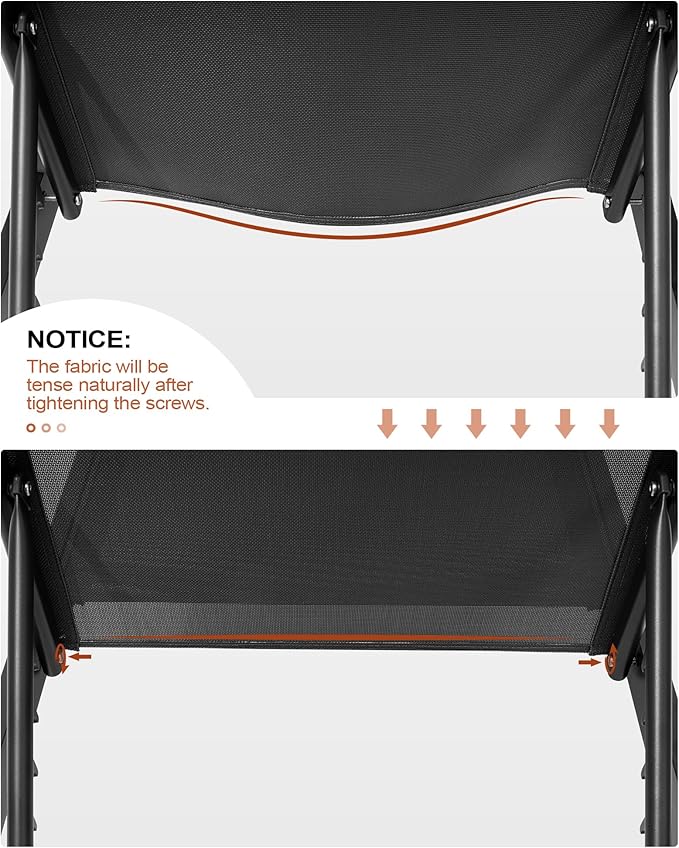 Crestlive Products 2PCS Chaise Lounge Chairs Outdoor with 1PC Side Table, Aluminum Patio Lounge Set, Adjustable Five-Position Recliner for Beach, Pool, Sunbathing, Lawn, Yard