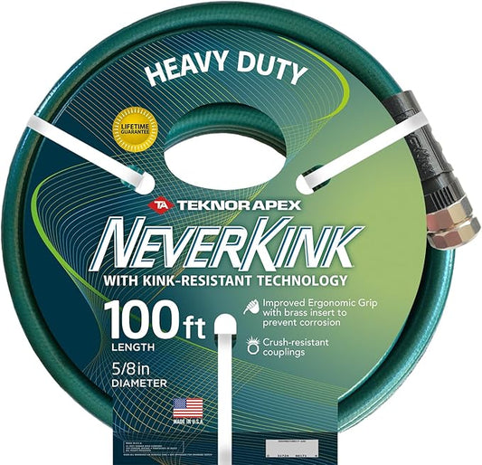 Neverkink 5/8" x 100' Heavy Duty Durable Kink Free Garden Hose