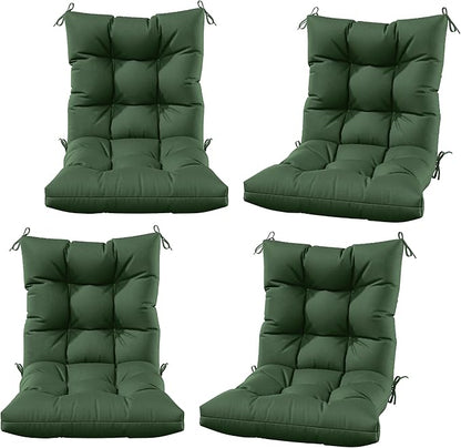Patio Seat&Back Chair Cushions for Outdoor Furniture，Comfortable Cushions for Rocking/Dining/Lawn Chair-Set of 4
