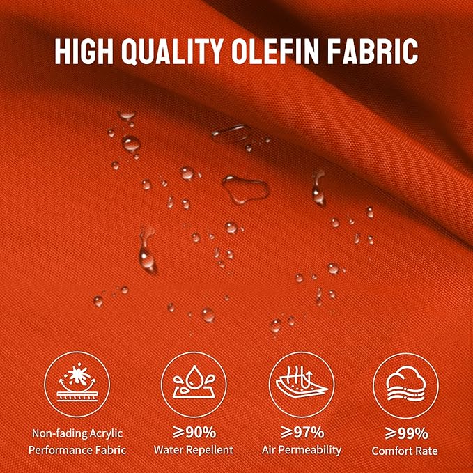 CROWN SHADES 9 Ft Patio Umbrella with Auto-Tilt & Olefin Fabric - Patented 90° Edge Connection Wind Resistant, Outdoor Umbrella for Table, Pool, Beach, Effortless Crank System