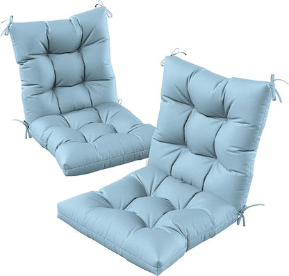 Patio Seat&Back Chair Cushions for Outdoor Furniture，Comfortable Cushions for Rocking/Dining/Lawn Chair-Set of 2