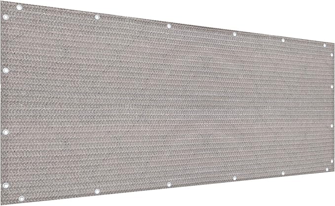 Alion Home© Elegant Windscreen Privacy Screen for Deck, Pool, Railing, Backyard Deck, Patio, Fence, Porch - Smoke Tan (3' x 9')