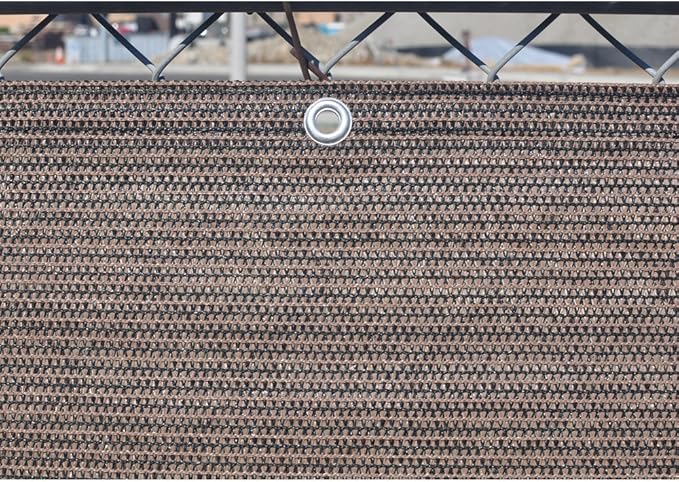 Alion Home© Elegant Privacy Screen Fence Mesh Windscreen for Backyard Deck Patio Balcony Pool Porch Railing 3 FT Height Brown/Mocha (3' x 4')