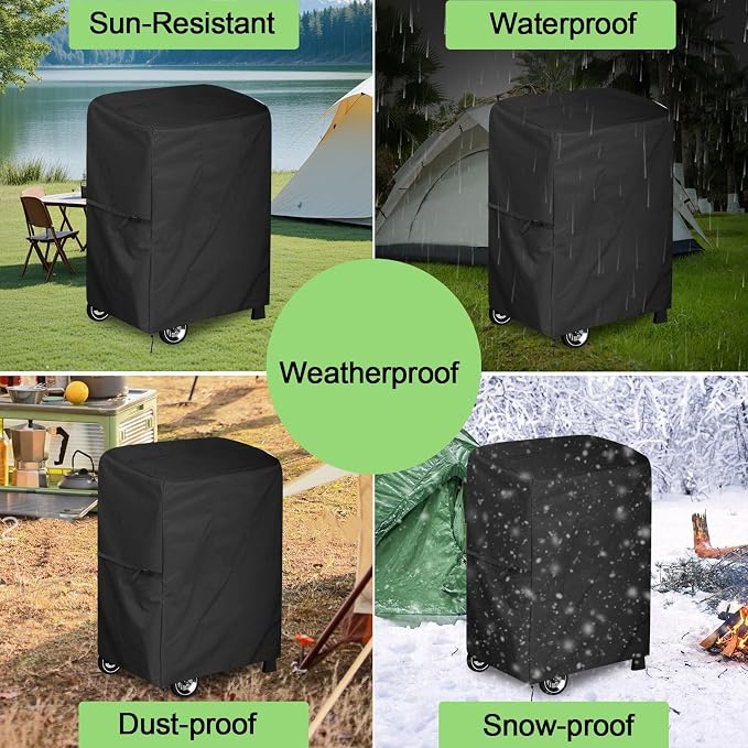 Gas Grill Cover 30 inch, Outdoor Waterproof Small BBQ Grill Cover 2 Burner, Weather Resistant Barbecue Covers Compatible for Weber Char-Broil Nexgrill and More Grills