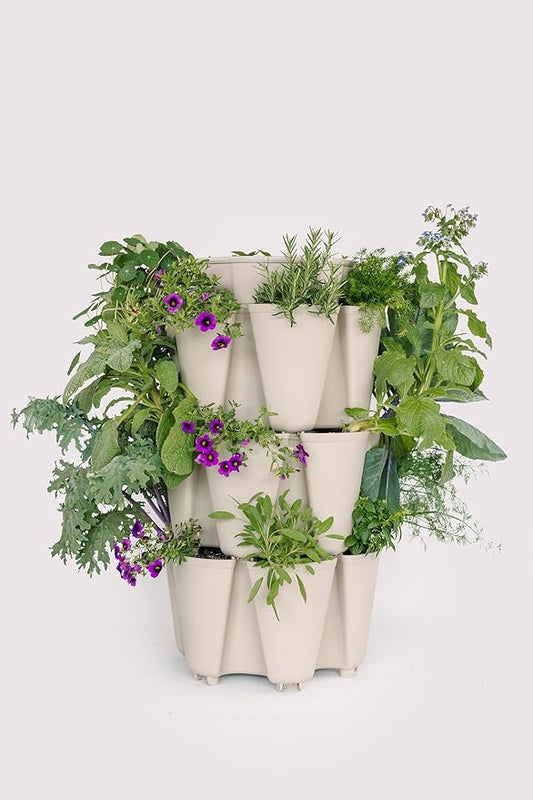 Greenstalk 3 Tier Original Vertical Planter in Stunning Stone (Stunning Stone)