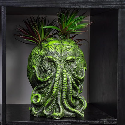 Toy Vault Cthulhu Planter Pot (11-Inch); Large Monster Resin Planter Inspired by H.P. Lovecraft