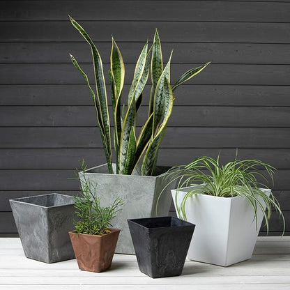 Novelty Artstone 35069 Ella Square Planter, Rust 6"