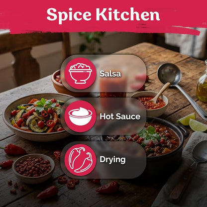 KVITER 55 Hot Pequin Pepper Seeds (Capsicum Annuum) Chile Piquin, Spicy, Heat Tolerant, Heirloom, Non GMO Seed Packets - Annual Vegetable Seeds for Containers, Greenhouses, Vegetable Garden