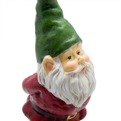 Alpine Corporation 11" Tall Classic Outdoor Garden Gnome Yard Statue Decoration