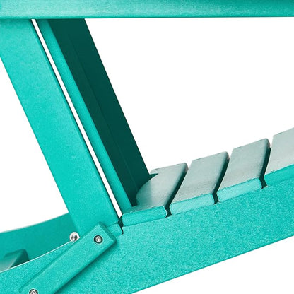 WestinTrends Malibu Malibu Outdoor Folding Poly Adirondack Chair (Set of 8), Turquoise