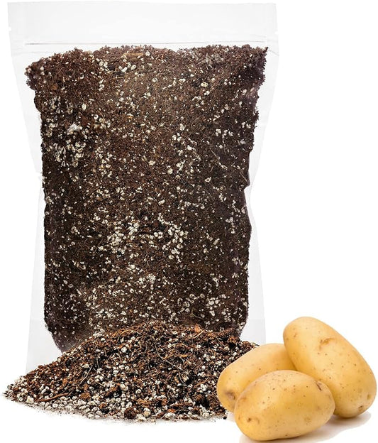 GARDENERA Premium Organic Potting Soil - 5 Quart - The Ideal Growing Medium for Delicious and Nutritious Homegrown Potatoes