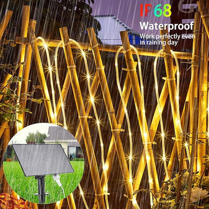Solar Rope Lights Outdoor Waterproof, 99Ft 300 LED String Light Fairy Solar Powered & USB with Remote, 18 Colors Changing Fairy Lighting for Outside Indoor Patio Yard Pool Christmas Decoration