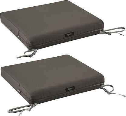 Classic Accessories Ravenna Water-Resistant 72 x 21 x 3 Inch Patio Chaise Lounge Cushion, Dark Taupe, Patio Cushion