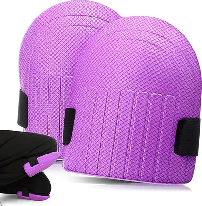 Gardening Knee Pads for Women and Men Lightweight Waterproof Foam Knee Pads for Gardening and Housework with Adjustable Hook'n'Loop Straps(Purple)