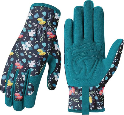 Baidast Gardening Gloves for Women, Breathable Leather Garden Gloves with Grip, Thorn Proof Work Gloves
