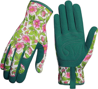 Pleneal Gardening Gloves for Women Men - Leather Garden Gloves Thorn Proof, Outdoor Protective Working Gloves for Weeding