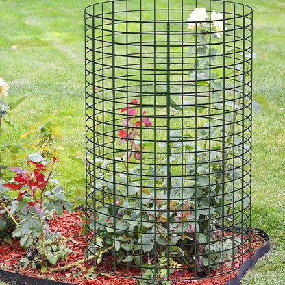 15 Pcs Large Wire Plant Protector from Animals, 5 Pack 24" H X 12" Dia Metal Plant Cage Chicken Wire Cloche with Ground Stakes and Nylon Tie to Keep Animals Out, Garden Protection Bunny Barricade