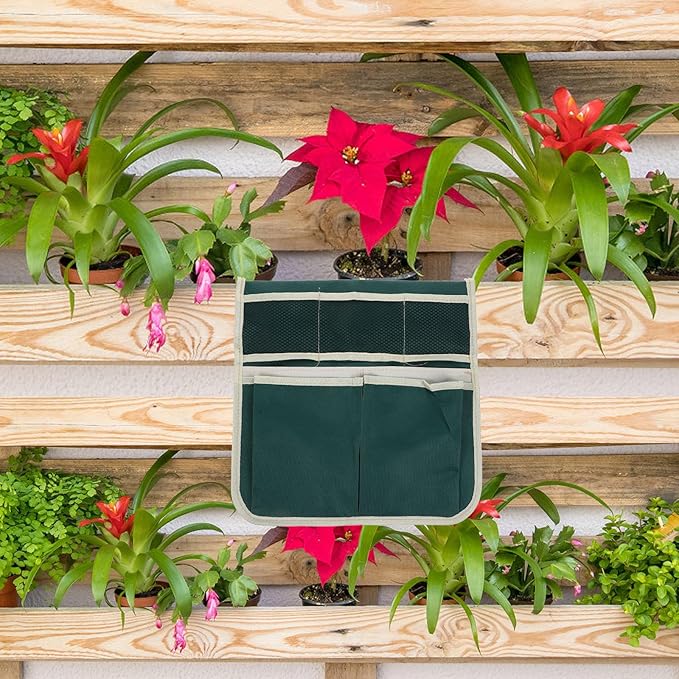 Garden Kneeler Tool Bag Stool, Foldable Garden Tool Bag Portable for Outdoor Gardening (Green)