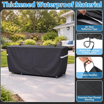 Utheer Grill Cover for Royal Gourmet 4/6/8 Burner Gas Grill & Griddle, Upgraded Full-Length Heavy-Duty 600D Waterproof Outdoor Cover, Fits PD4001/GB4000P /GD402/GB8000/GD401/GB8003/GB4001