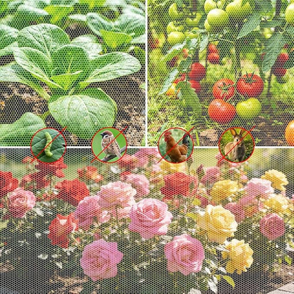 Garden Netting for Raised Beds, Fine Mesh Bird Netting Pest Barrier, 2 Pack Raised Bed Plant Covers for Garden Protection Against Animals & Insects for Vegetables, Fruits, Flowers (2, 4.3×2.6×1.8FT)