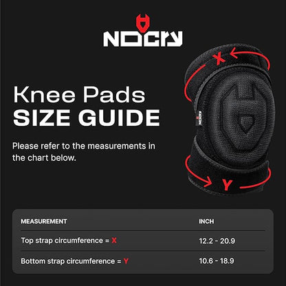 NoCry Gardening Knee Pads for Women & Men with Soft Foam Cushion and Adjustable, Easy-to-Use Non-Slip Straps — Durable, Lightweight Design — Perfect for Gardening or Cleaning Floors