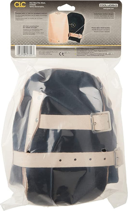CLC Custom Leathercraft 309 Leather Kneepads, Heavy Duty,Tan