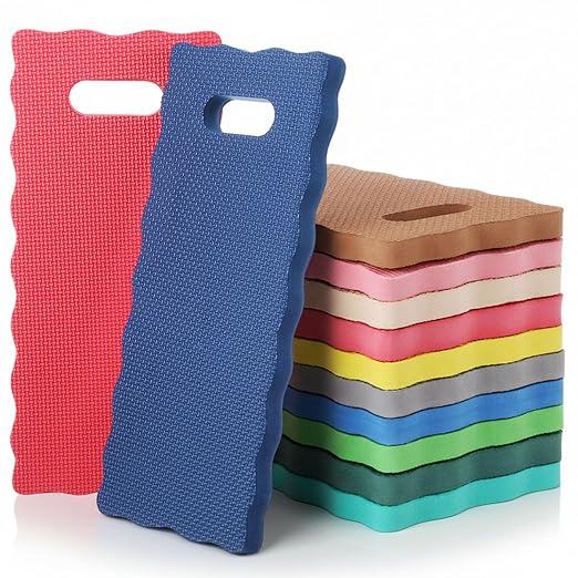 Woanger 12 Pcs Garden Kneeling Mat Foam Knee Mat Gardening Waterproof Knee Cushion for Baby Bath Seat Floor Yoga Exercise Seating Praying Work Classroom, 15.7 x 7 x 0.8 Inch (Morandi,Multicolor)