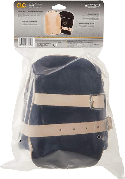 CLC Custom Leathercraft 313 Heavy Duty Leather Kneepads, Double Thick Lining, Tan