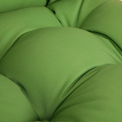 ARTPLAN Outdoor Chair Cushions,Set of 4,19"x19"x4" Patio Seat Pad Cushions with Ties,Wicker Tufed Outdoor Cushions for Patio Furniture,Green