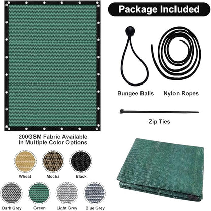 Artpuch 90% Sun Shade Cloth, 8 x 16 FT Pergola Shade Cover Canopy with Grommets, Sun Screen Fabric Tarp for Patio, Outdoor, Garden, Backyard, Green