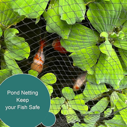 Bird Netting for Garden - 7.5 x 65 FT Heavy Duty Anti Bird Netting Mesh with Ties and Landscape Staples for Vegetable, Fruit Trees & Other Plants, Lasting Against Birds Deer Squirrels and Poultry