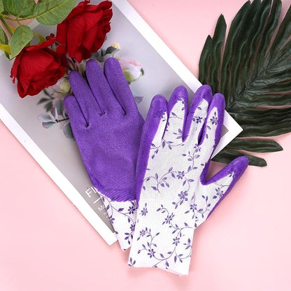 Gardening Gloves for Women Thorn Proof, Ladies Garden Gloves, Breathable Rubber Coated Yard Work Gloves