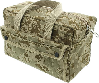 ARMYU Heavy Duty Small Tool Bag Tactical Cotton Canvas Mechanics Bag, 11" x 7" x 6", Desert Digital Camo