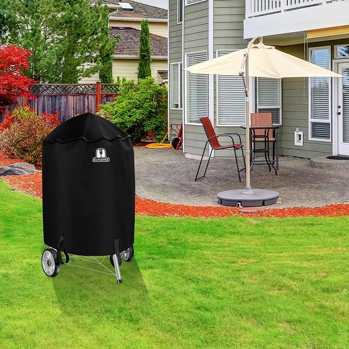 Grill Cover for Weber Charcoal Kettle, 18 Inch BBQ Grill Covers, Heavy Duty Waterproof Barbecue Accessories