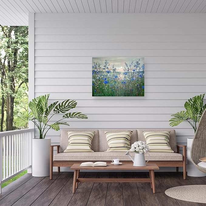 Outdoor Canvas Art - Jennifer Taylor Art 'Mornings Song' Wall Art for Outdoor Spaces, Patios, or Gardens by Trademark Fine Art
