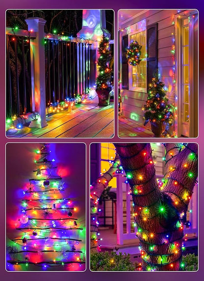 Brightown 4 Pack Solar String Lights Outdoor, Total 288Ft 800 LED Twinkle Fairy Lights Waterproof with 8 Modes Auto On/Off for Patio Tree Garden Party Home Wedding Christmas Decorations (Multicolor)