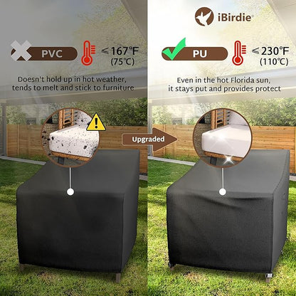 iBirdie Waterproof Outdoor Chair Covers 32 x 34 x 36 inch 2 Pack Patio Furniture Covers